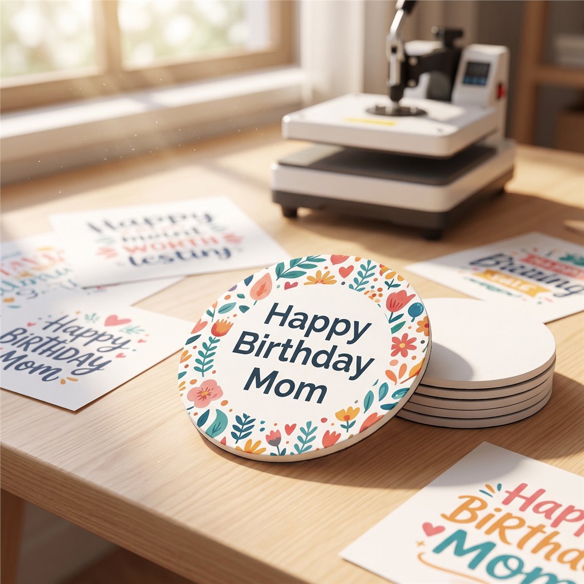 Coaster Sublimation Blank - 【ABFS】80 sztuk – puste podkładki pod