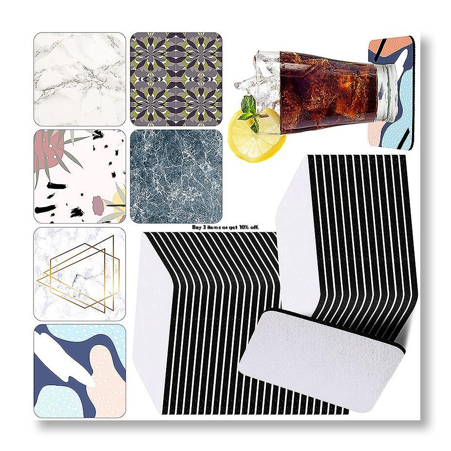 Coaster Sublimation Blank - ✱ 35 sztuk kwadratowych podkładek do