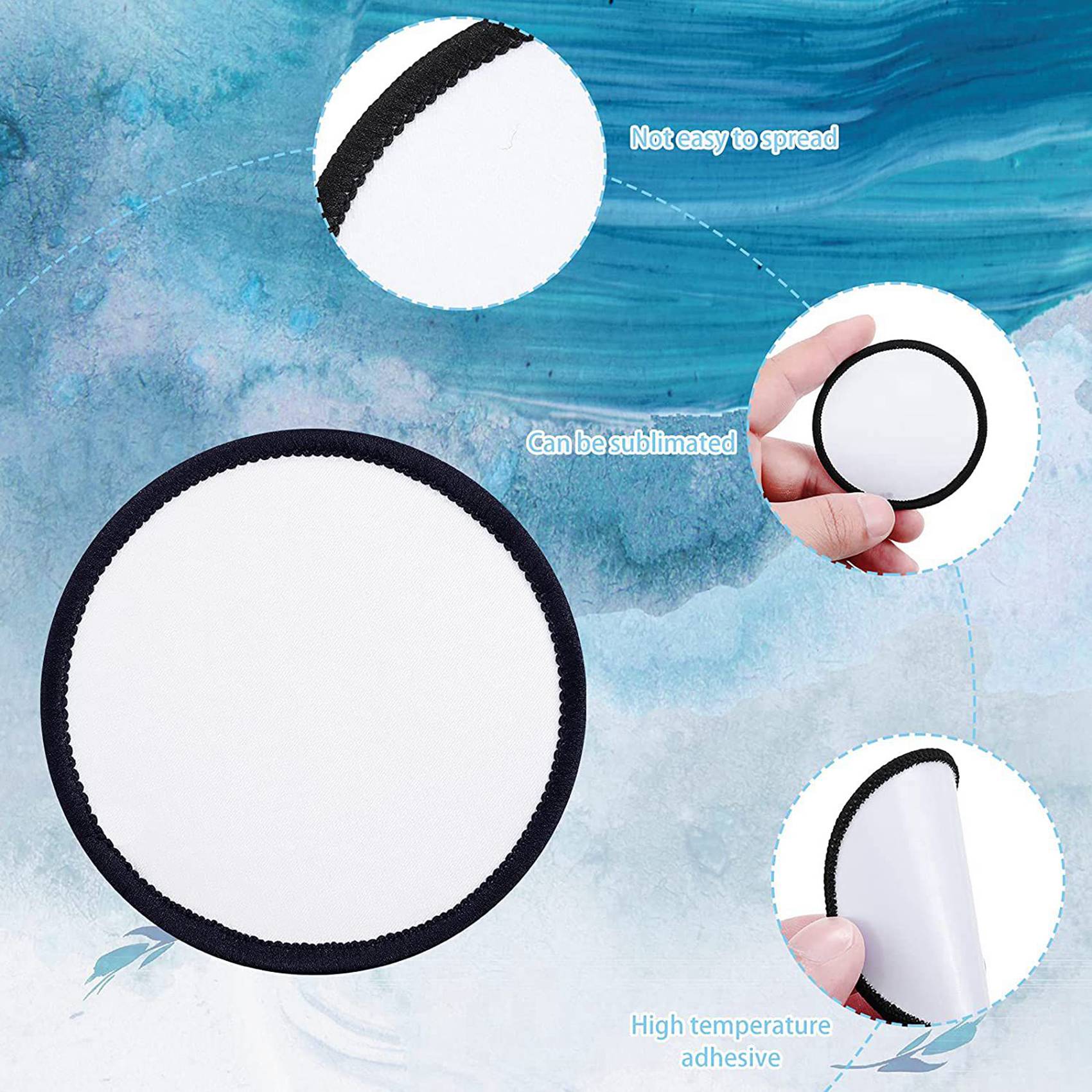 Hat Sublimation Blank - ABXF-48 sztuk pustych naszywek do sublimacji,