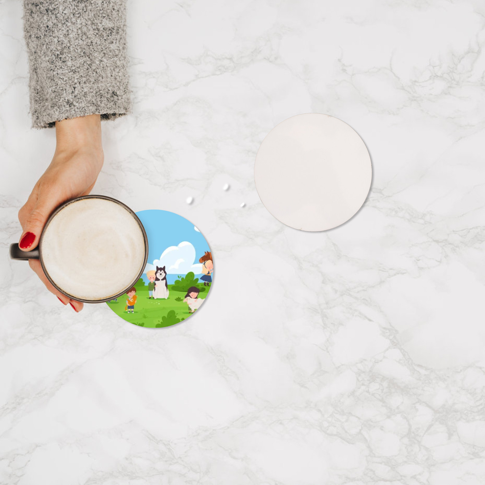 Drewniane podkładki pod kubki  – Coaster Sublimation Blank recenzja i cena